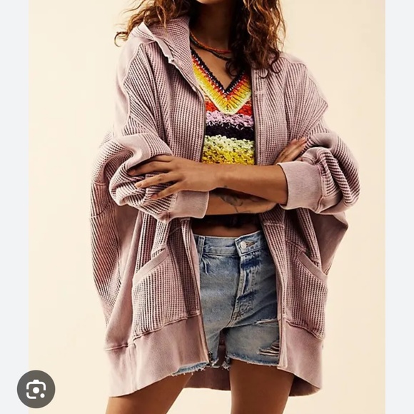 SOLD FREE PEOPLE FP ONE ASH HOODIE BLACK LARGE - Picture 5 of 6